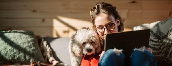 Woman with dog